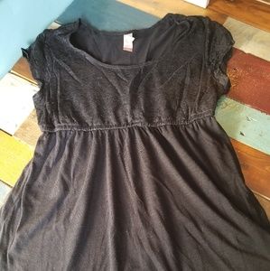 Black babydoll blouse